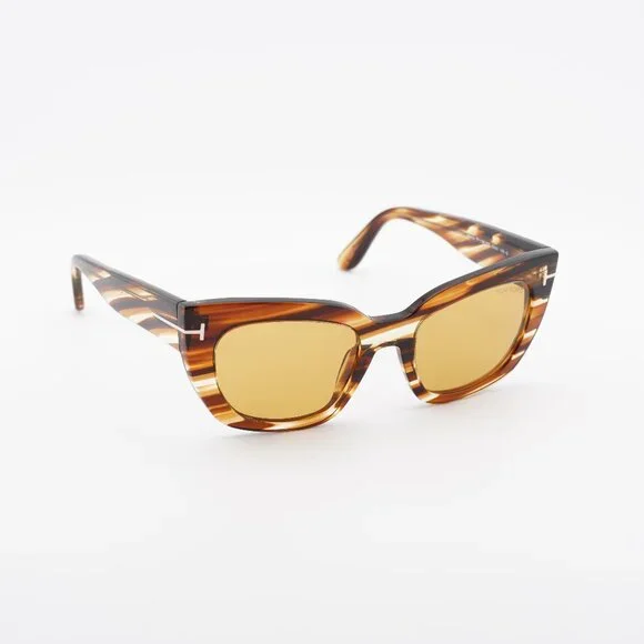 Tom Ford Athena FT1190 53E Cat Eye Sunglasses - Blonde Havana\\Brown Tom Ford Athena FT1190 53E - Sunglasses for Woman – LookerOnline main image 3
